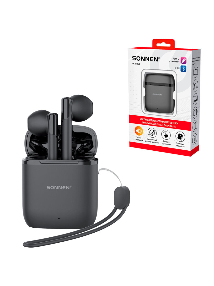 Наушники-вкладыши Sonnen с микрофоном и шумоподавлением - фото 2