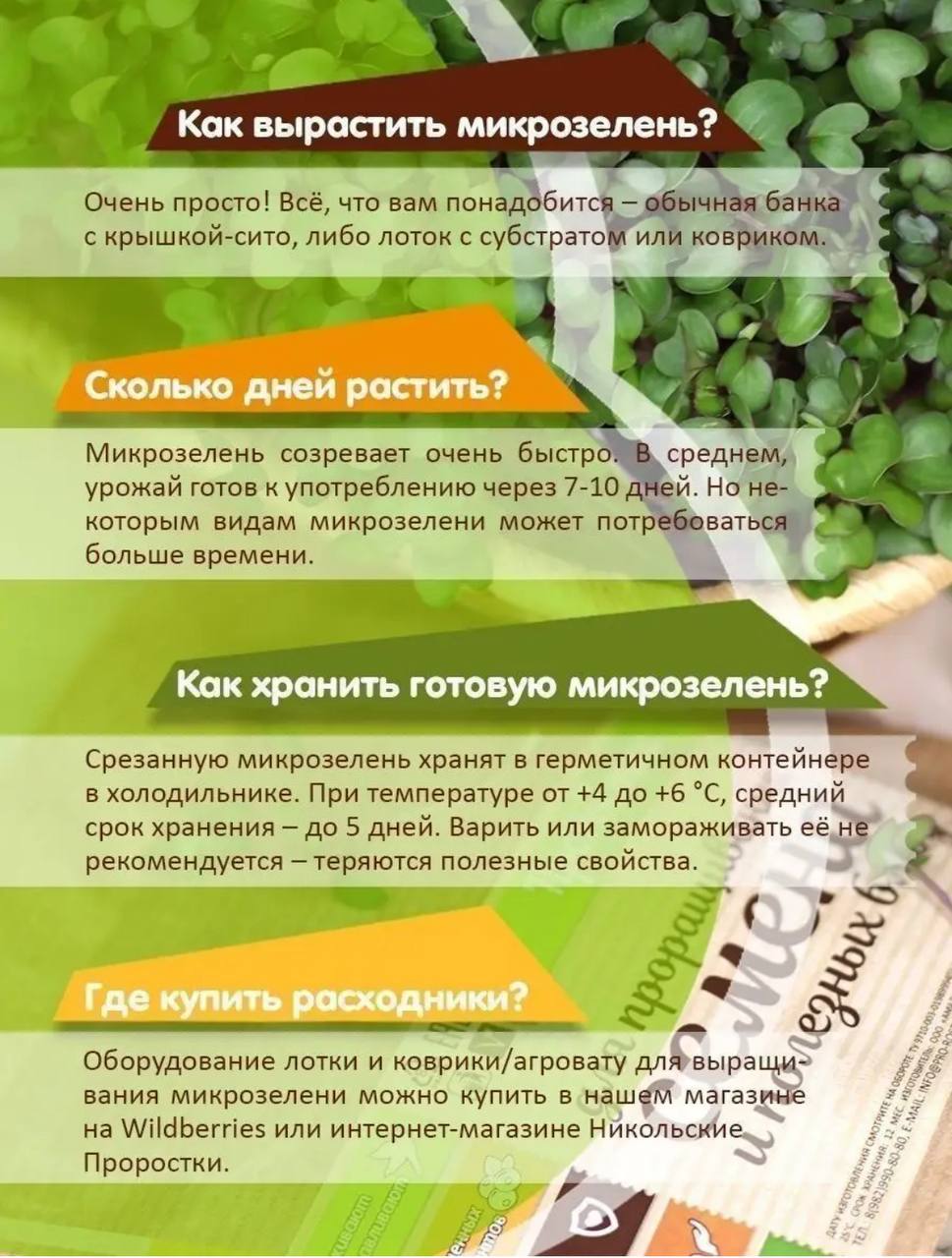 Семена для микрозелени MegaMedia клевер - фото 6