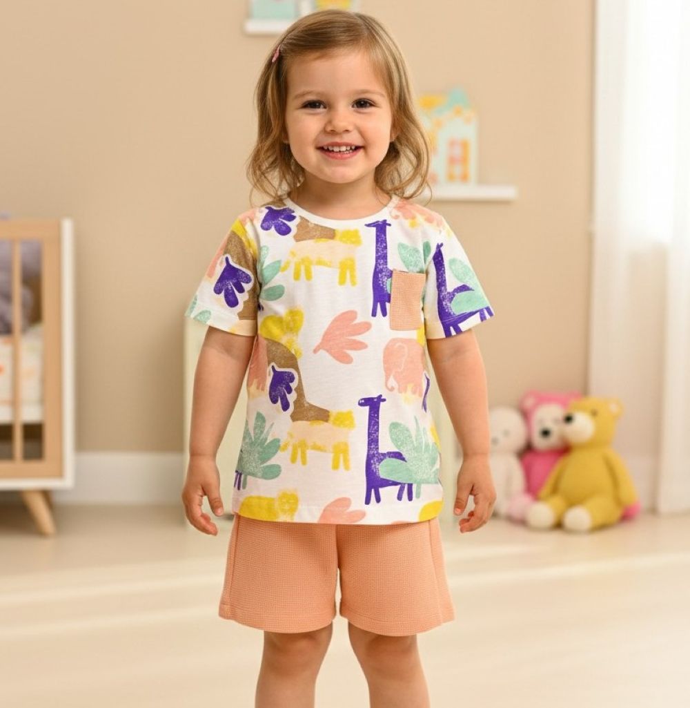 Изображение товара Комплект футболка и шорты для девочки Deiko Baby