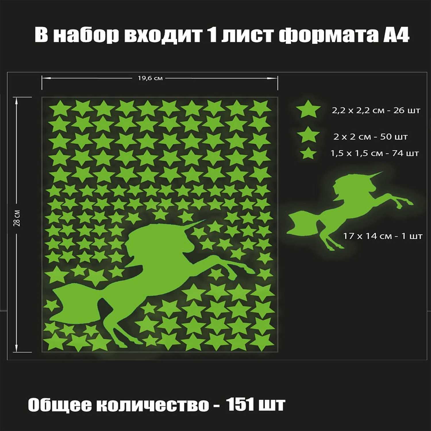 Набор для творчества Люми-Зуми Единорог декорирование наклейками - фото 3