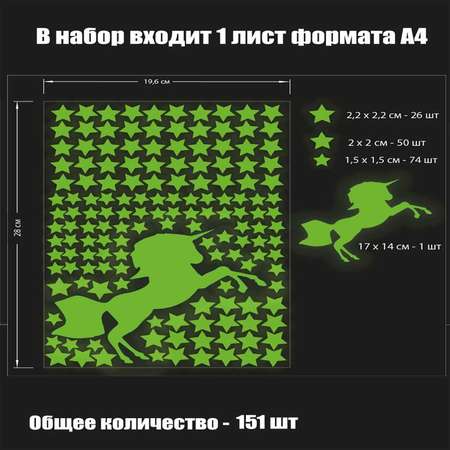Набор для творчества Люми-Зуми Единорог декорирование наклейками