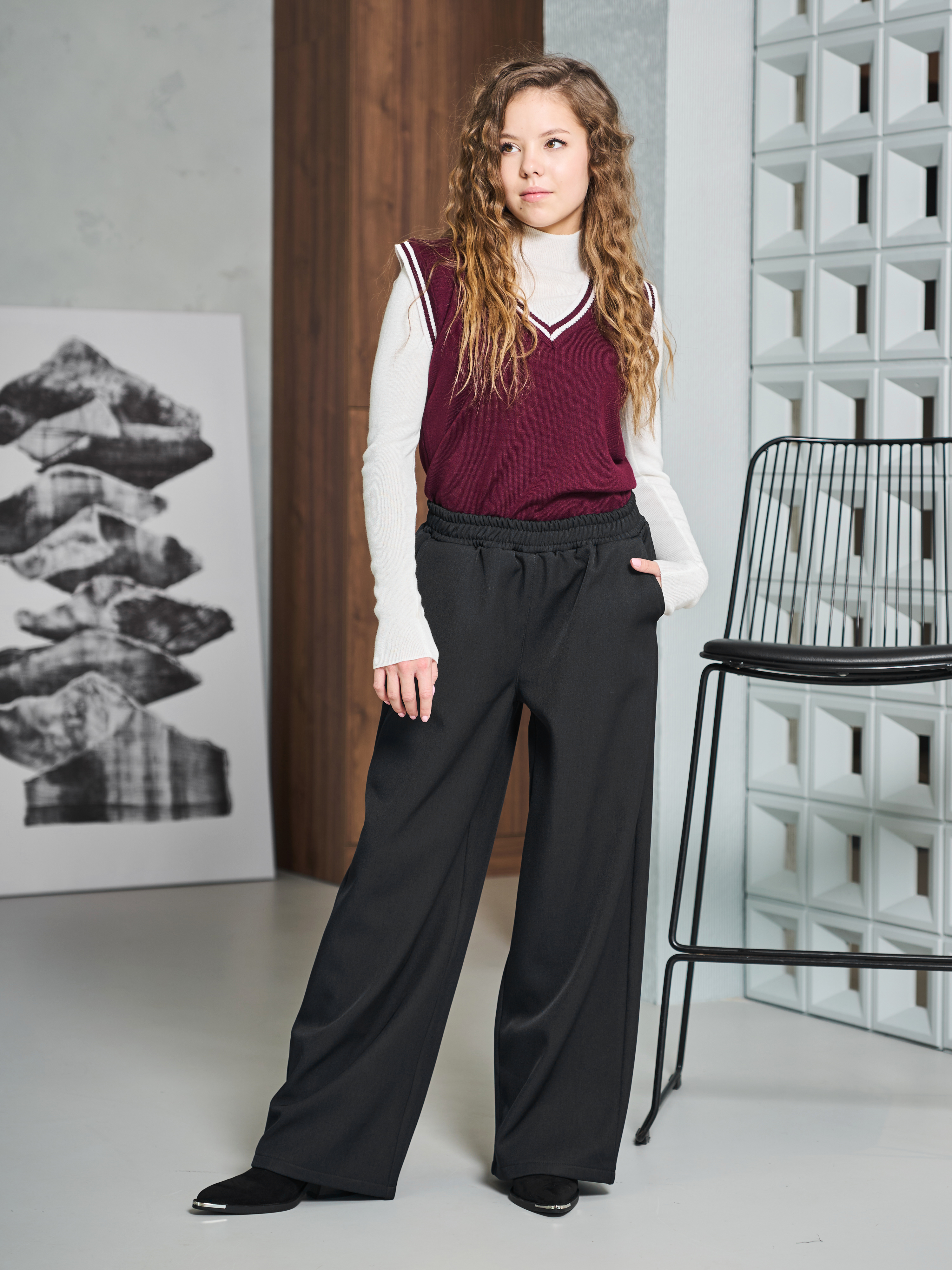 Брюки-палаццо СИНЯЯ МОДА WF502B-H39 - фото 10