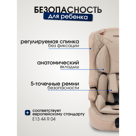 Автокресло TOMMY 1/2/3 (9-36 кг) бежевый