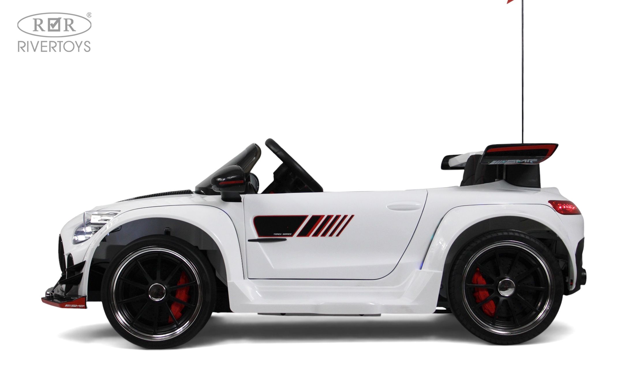 Электромобиль RIVERTOYS E005EE-WHITE С пультом ДУ - фото 7