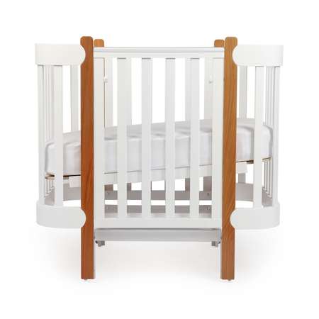 Детская кроватка Happy Baby прямоугольная, универсальный маятник (белый)