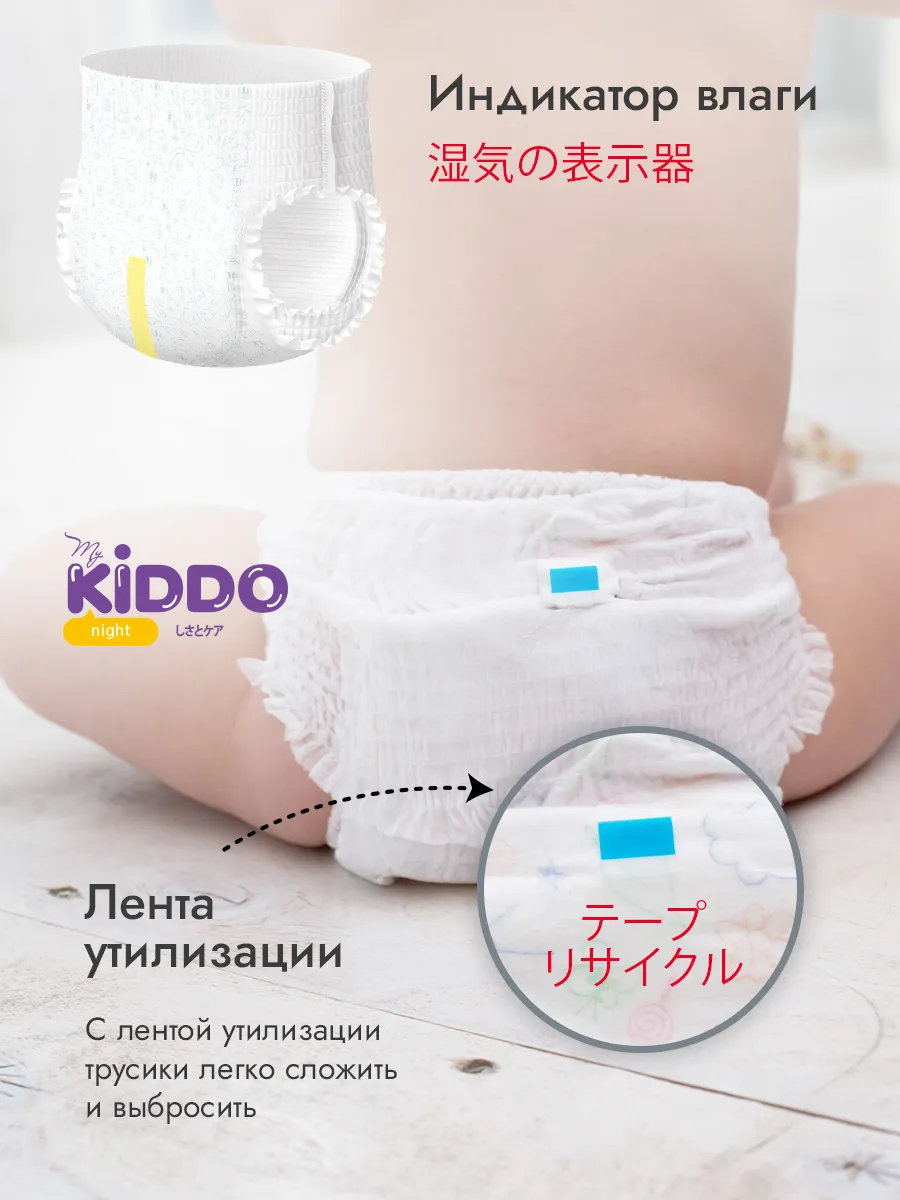 Трусики Kiddo Night XL (12-20 кг) 17 шт. - фото 7