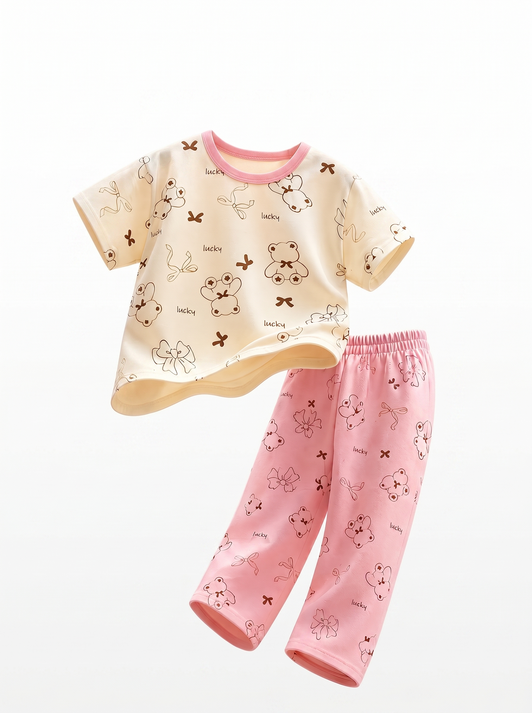 Пижама Bambooland summerlongpants_pinkbear - фото 1