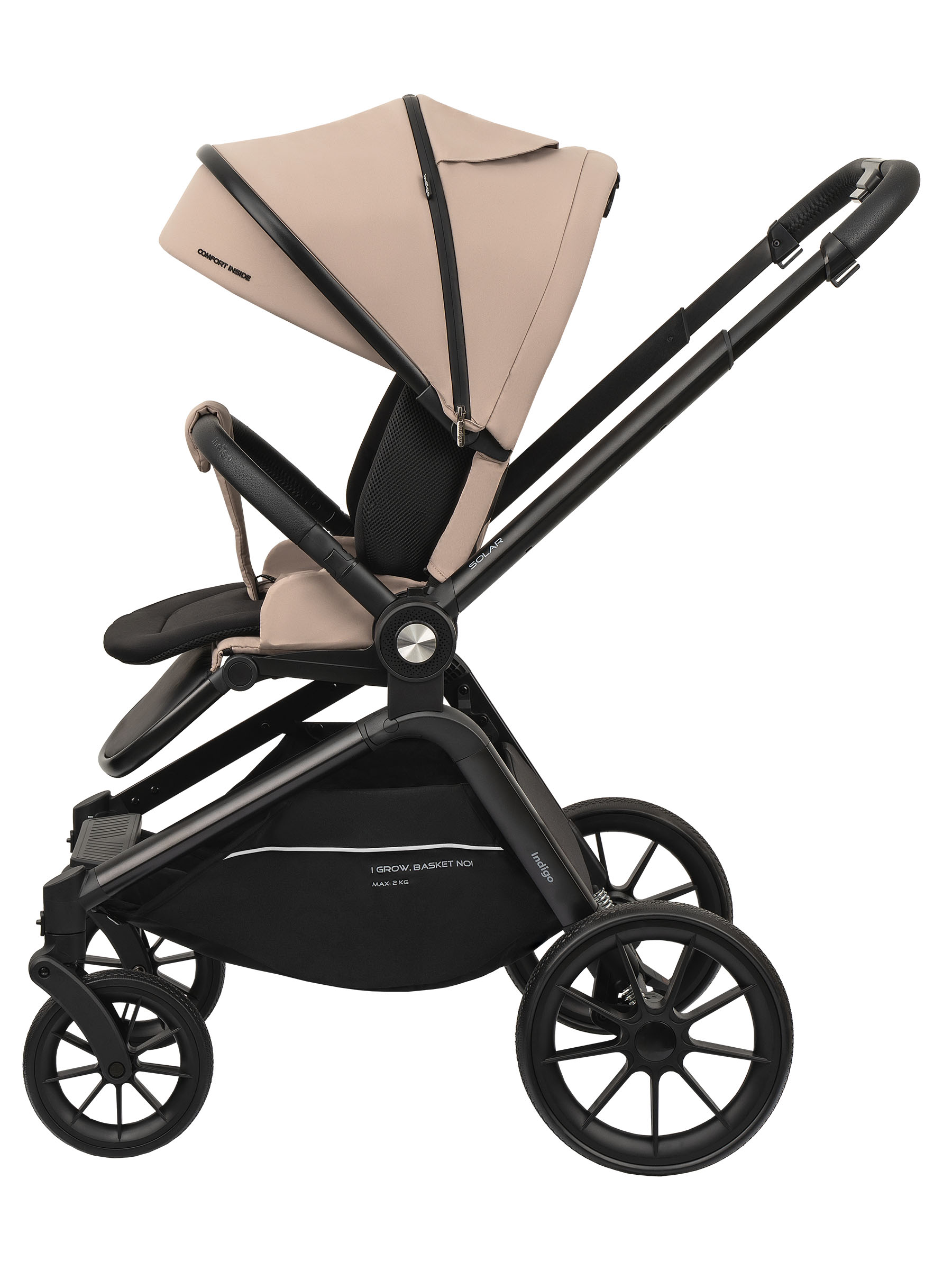 Коляска 2в1 Indigo Solar бежевый - фото 10