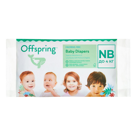 Подгузники Offspring NB (2-4 кг) 3 шт.