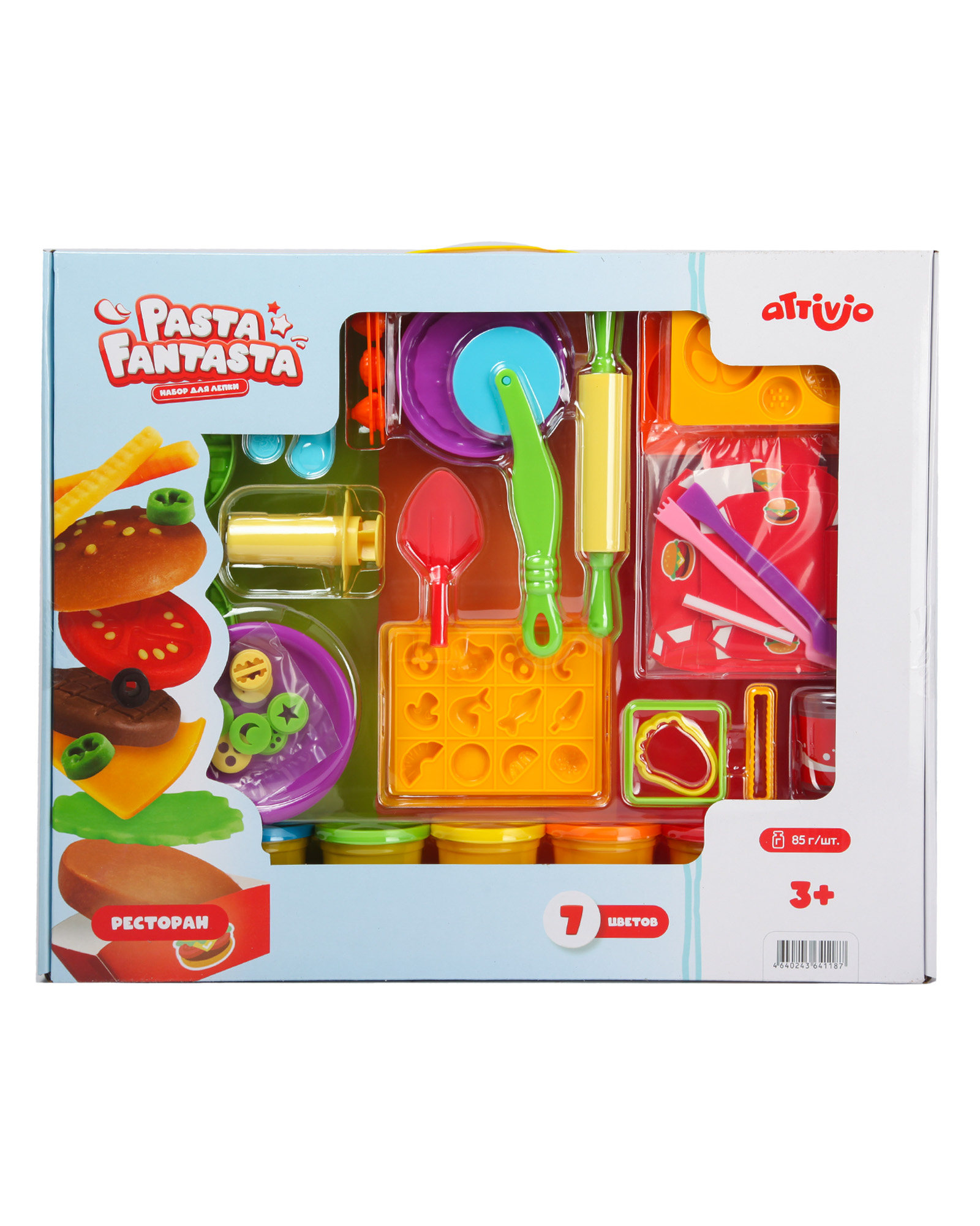 Масса для лепки Attivio Ресторан 7 цв. - фото 1