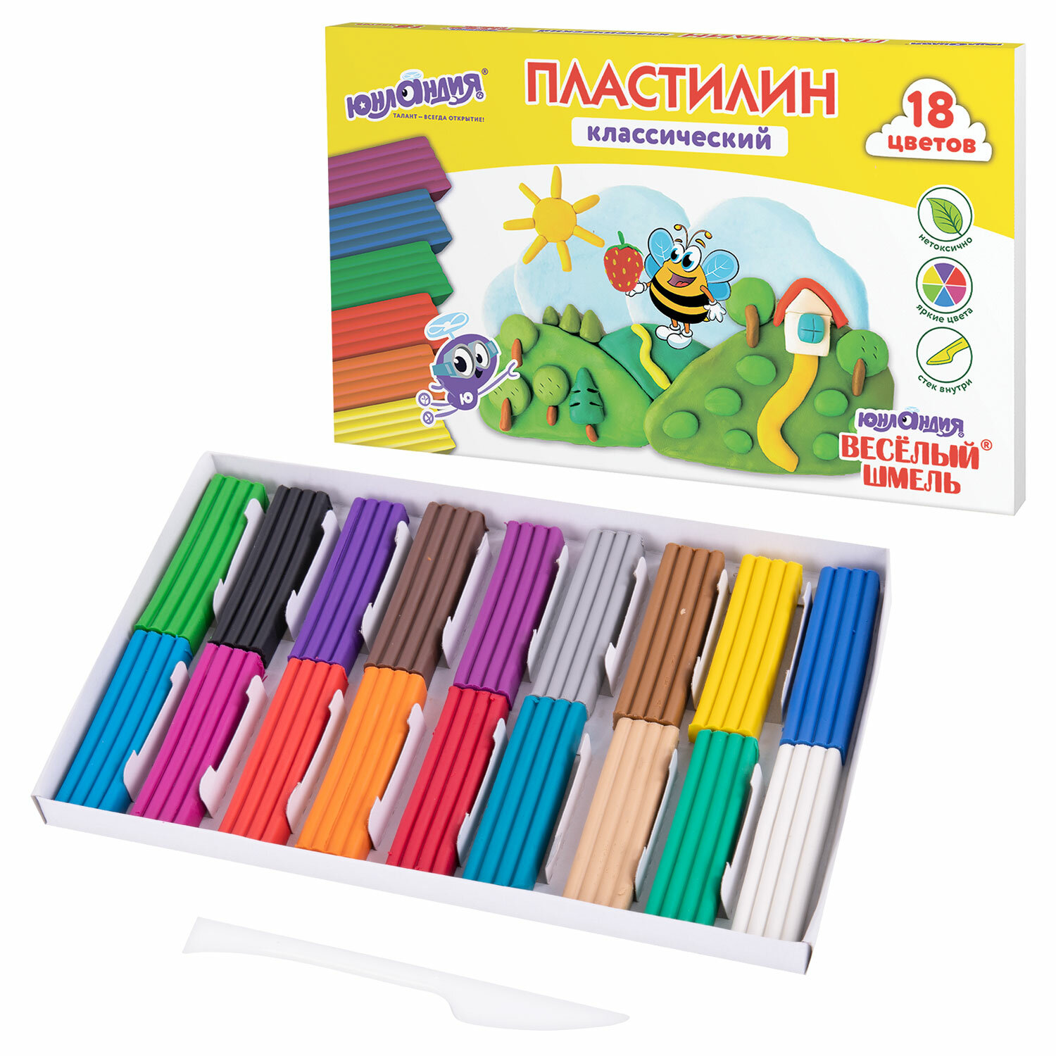 Пластилин Юнландия 18 цв. - фото 11