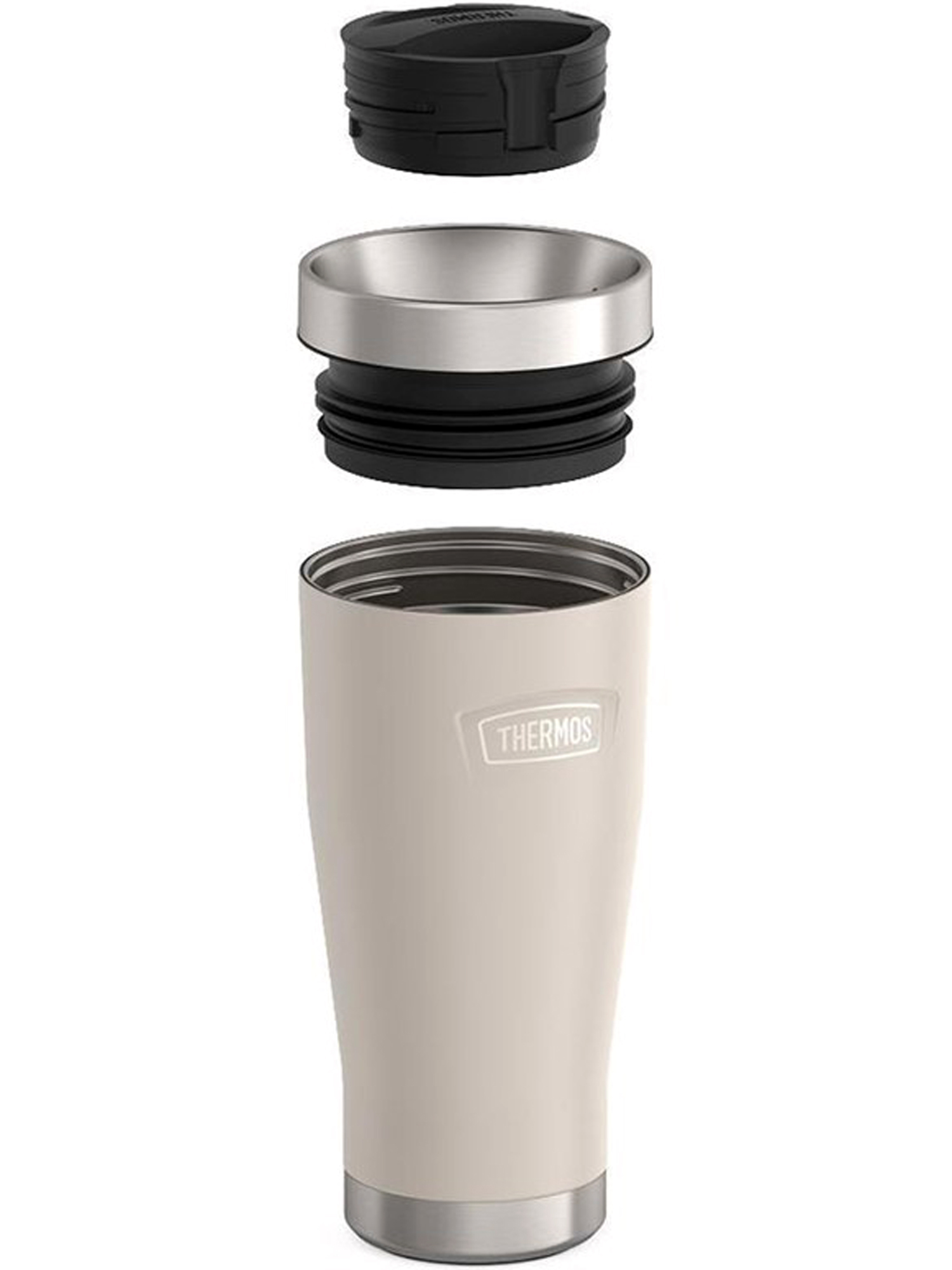 Термокружка для кофе чая 470 мл THERMOS ICON-1012 песочная – нержавеющая сталь герметичная тепло/холод 7/22 часа - фото 6