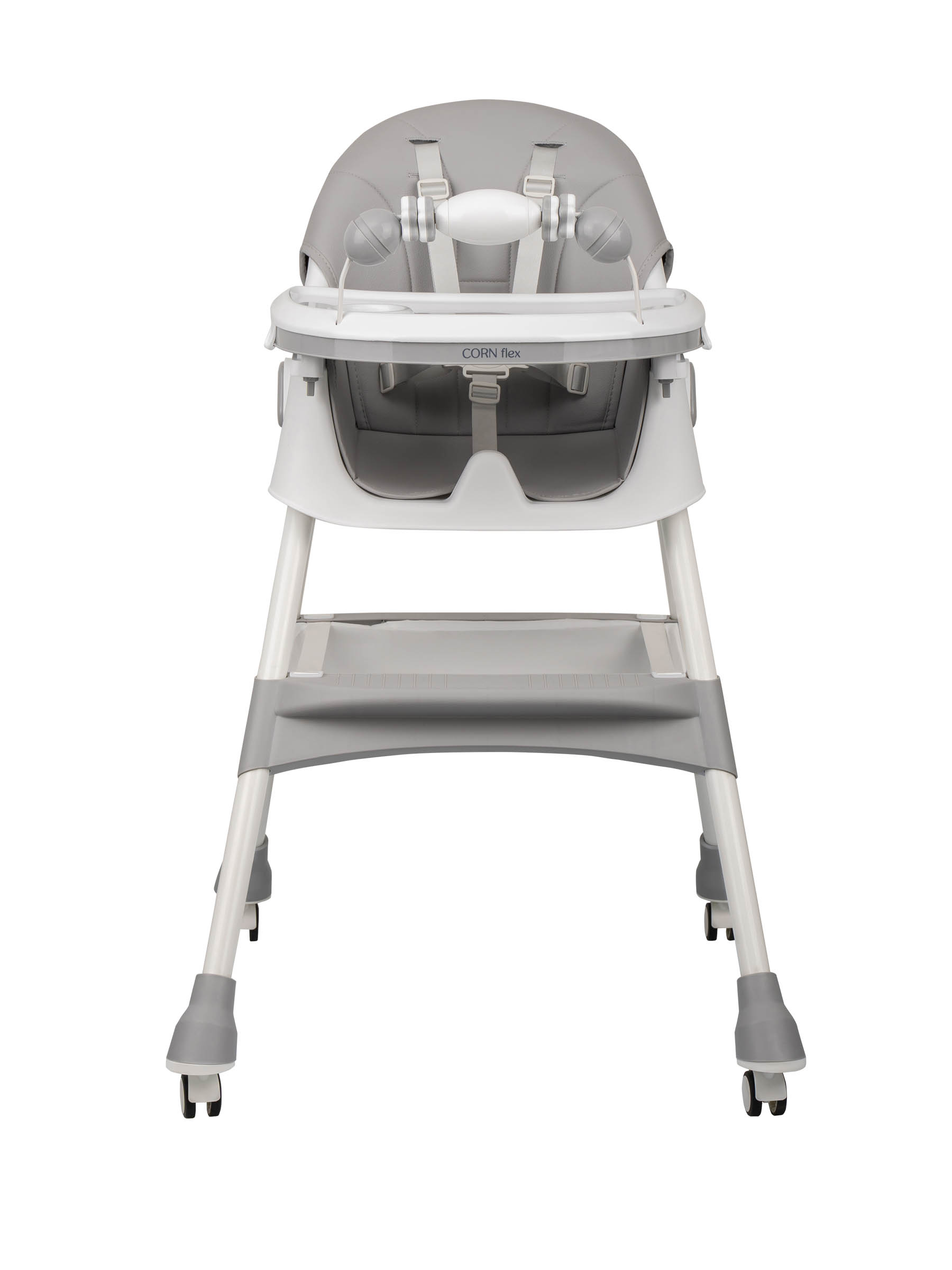 Стульчик для кормления Indigo Corn Flex светло-серый - фото 3