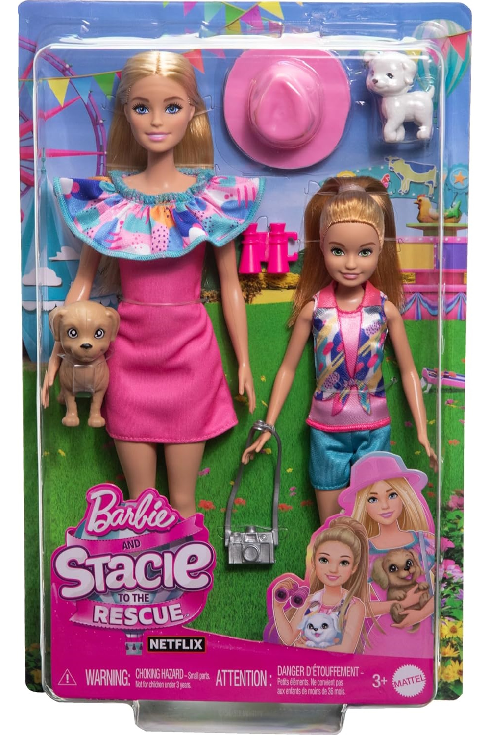 Кукла модельная Barbie Барби и Стейси с 2 собаками HRM09 - фото 6