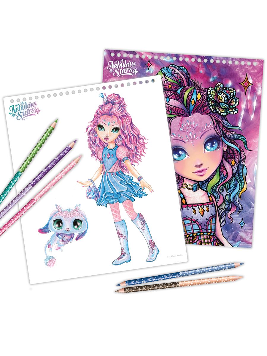 Раскраска для девочек Nebulous Stars Кристалия, скетчбук, набор для творчества, серия Space, 11140_NSDA - фото 3