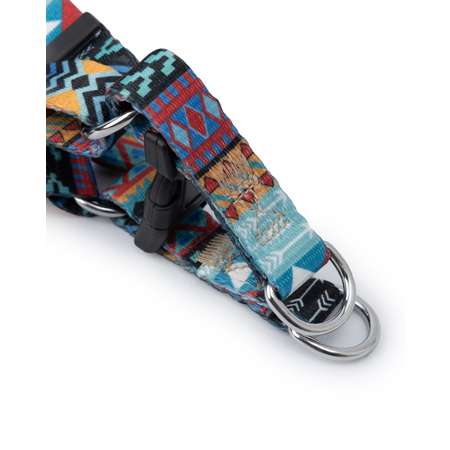 Шлейка для собак Barbaks Разноцветный бум с зигзагами S 1.5*25-40см нейлон