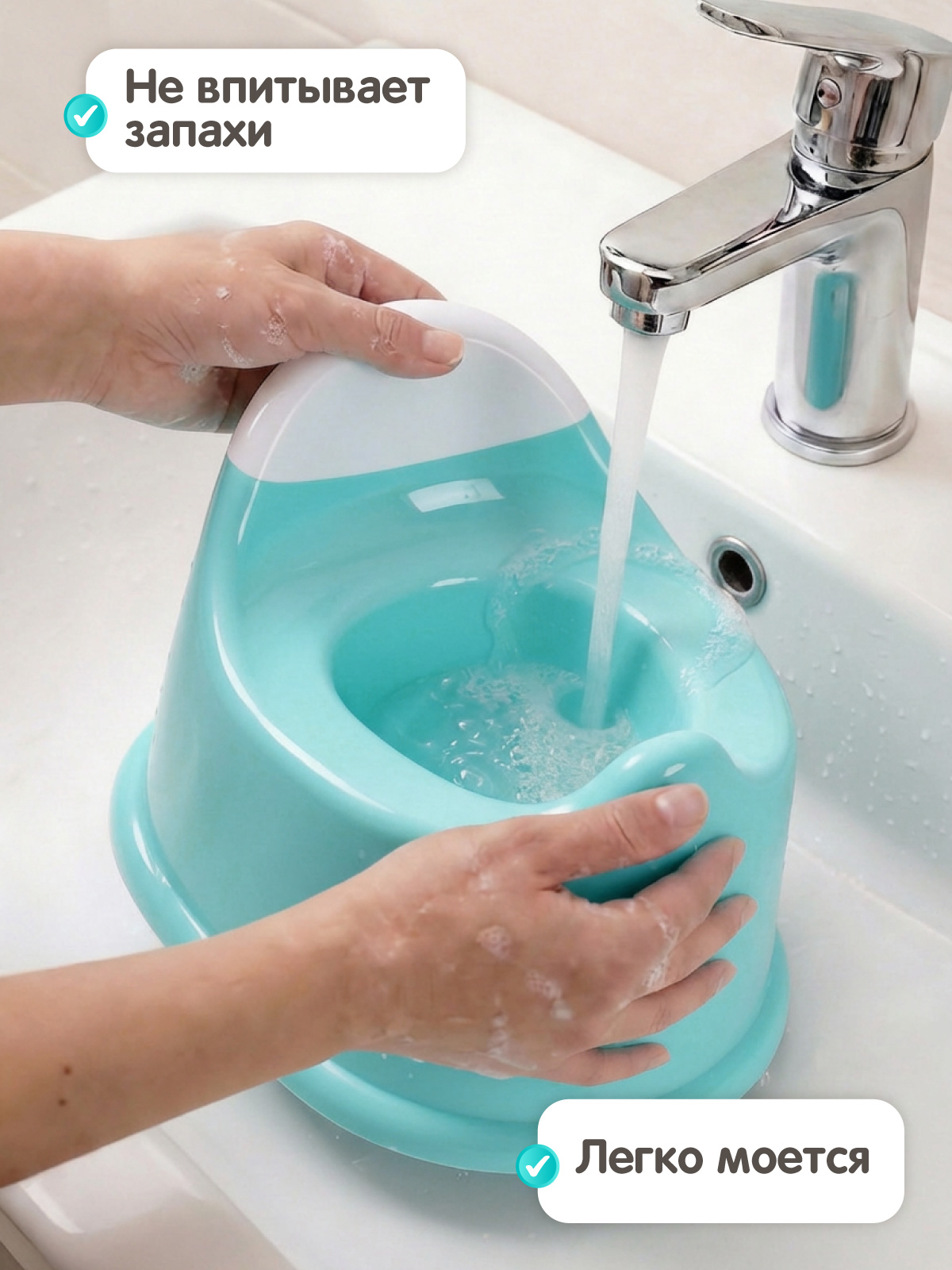 Горшок Компания Друзей голубой голубой - фото 5