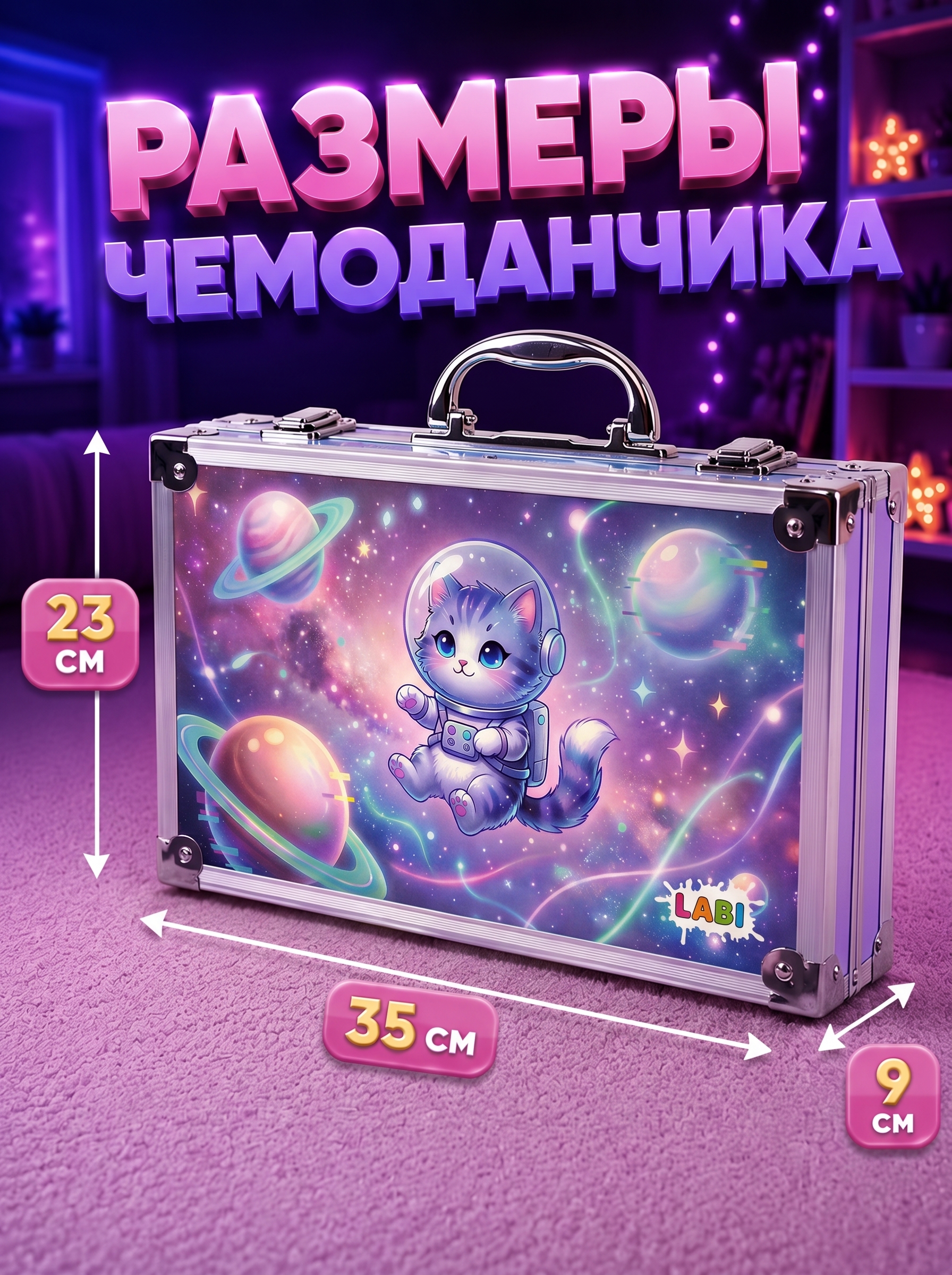 Набор для рисования LABI Космо кот 147 шт. - фото 7