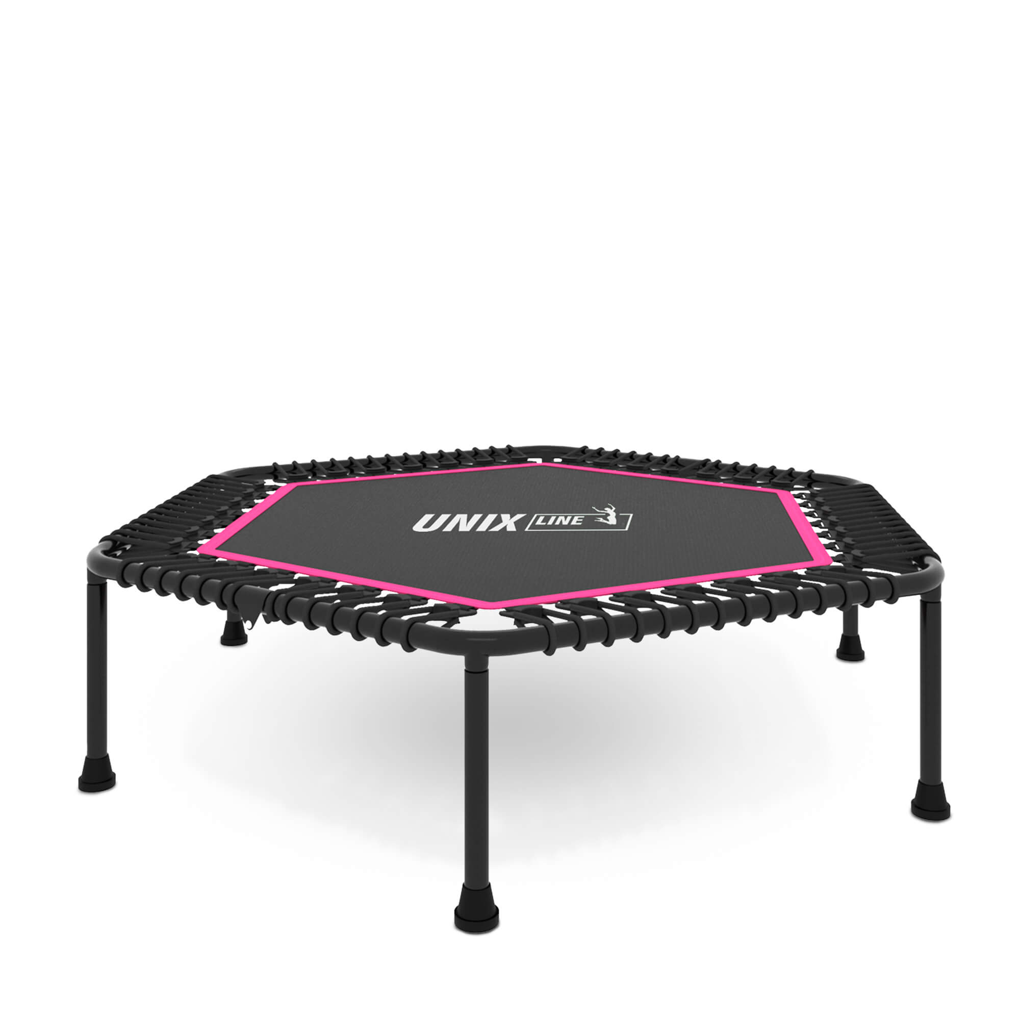Батут Fitness Lite Pink UNIX line спортивный складной диаметр 125 см до 130 кг фитнес джампинг - фото 15
