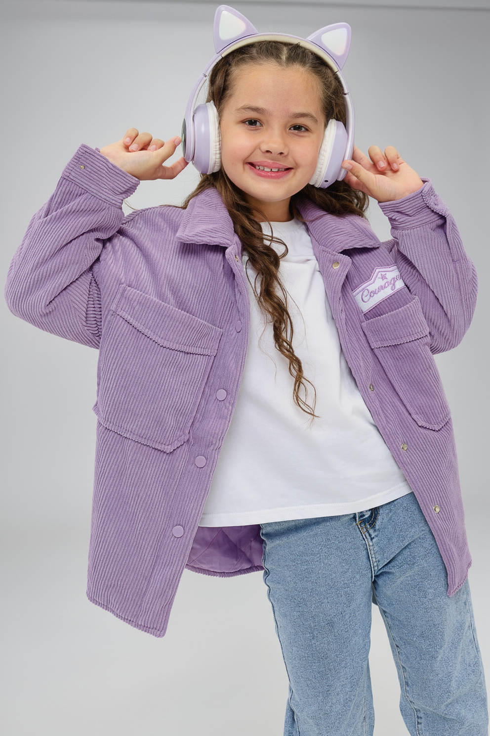 Жакет KimiLimi 28028 фиолетовый - фото 1