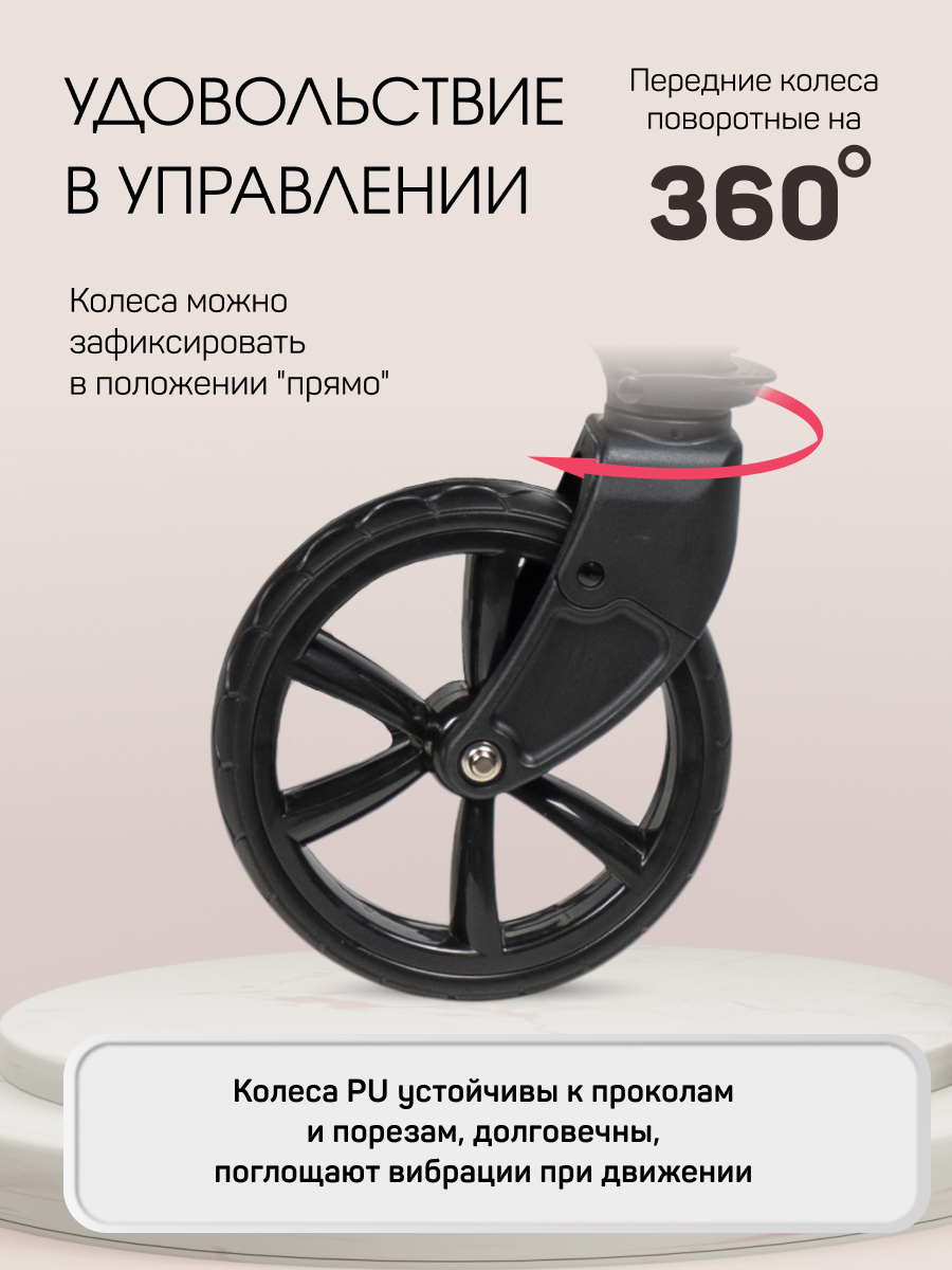 Коляска трансформер Aimile Adventurer коричневый - фото 11