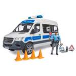 Полицейская машина Bruder Mercedes (свет,звук) с фигуркой 1:16