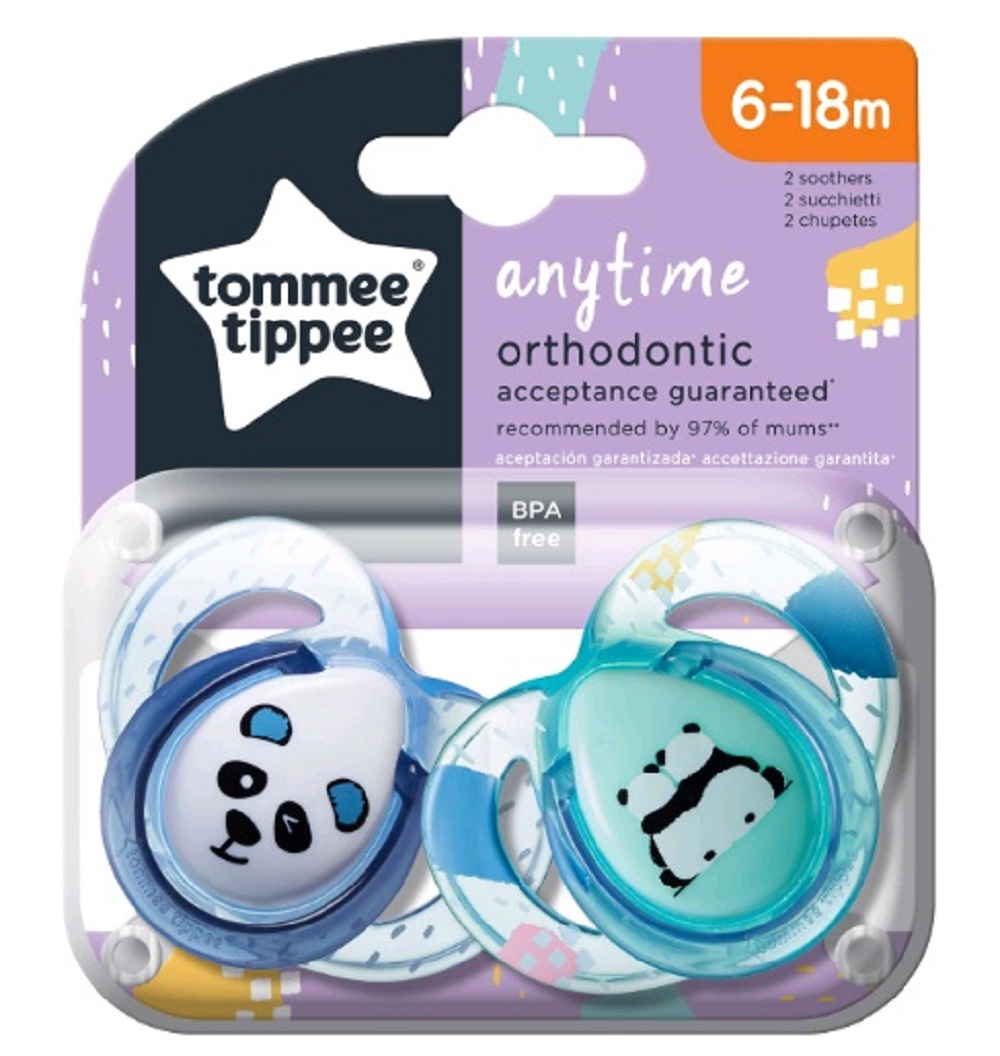 Пустышка Tommee tippee силикон от 6 мес. 2 шт. - фото 1