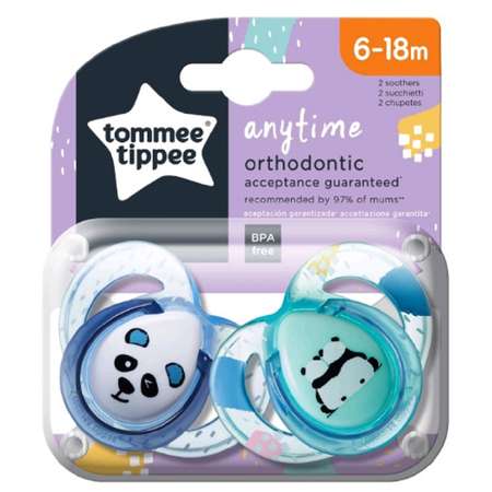 Пустышка Tommee tippee силикон от 6 мес. 2 шт.