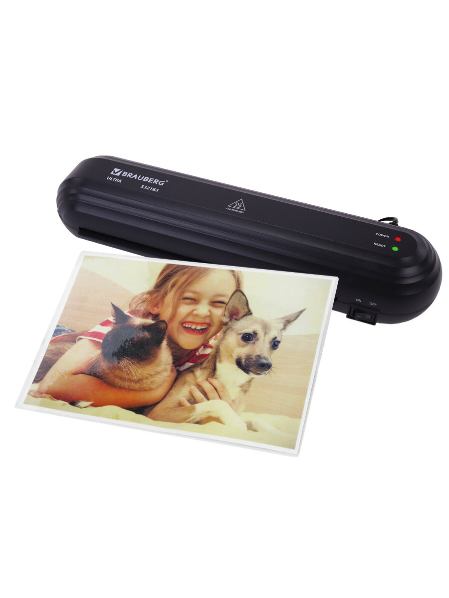 Ламинатор бумаги Brauberg для офиса и дома A4 60-150 мкм 30 см/мин - фото 14