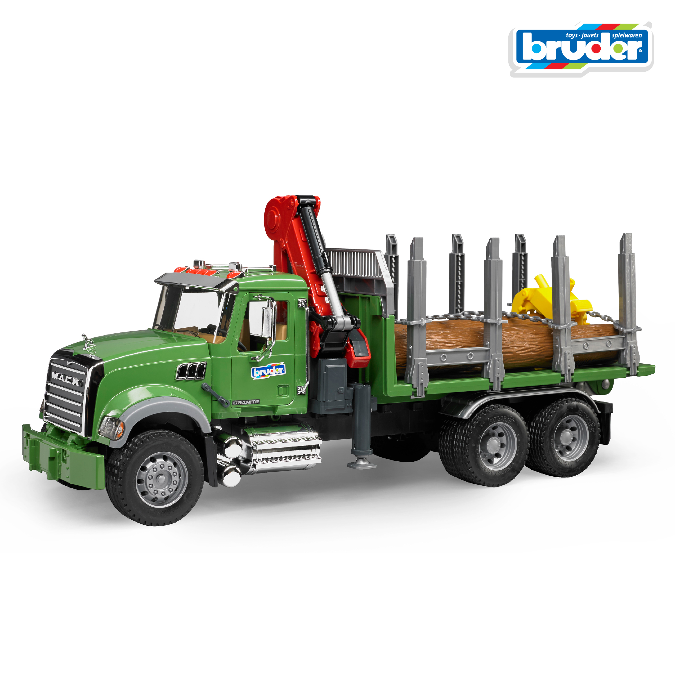 Грузовик Bruder MACK с портативным краном 1:16 02-824 - фото 2