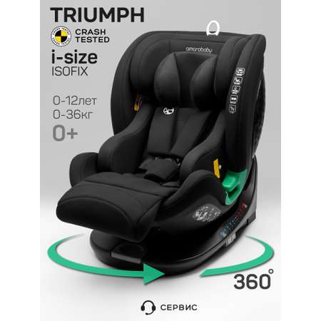 Автокресло Amarobaby Triumph Isofix 0+/1/2/3 (0-36 кг) черный
