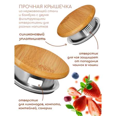 Графин жаропрочный стеклянный Multistore для холодных и горячих напитков 2000 мл