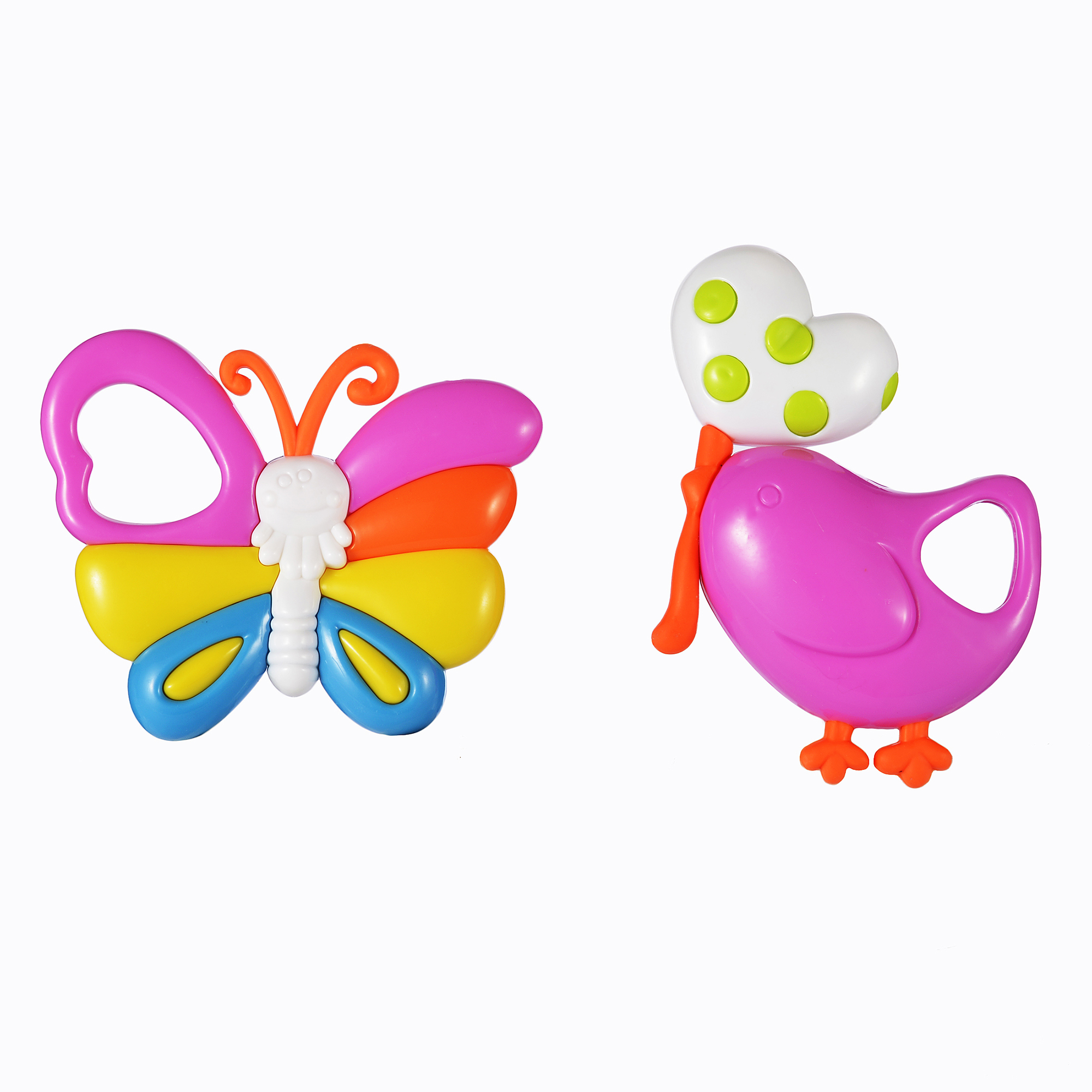 Игрушка Жирафики погремушка Птичка и бабочка - фото 5