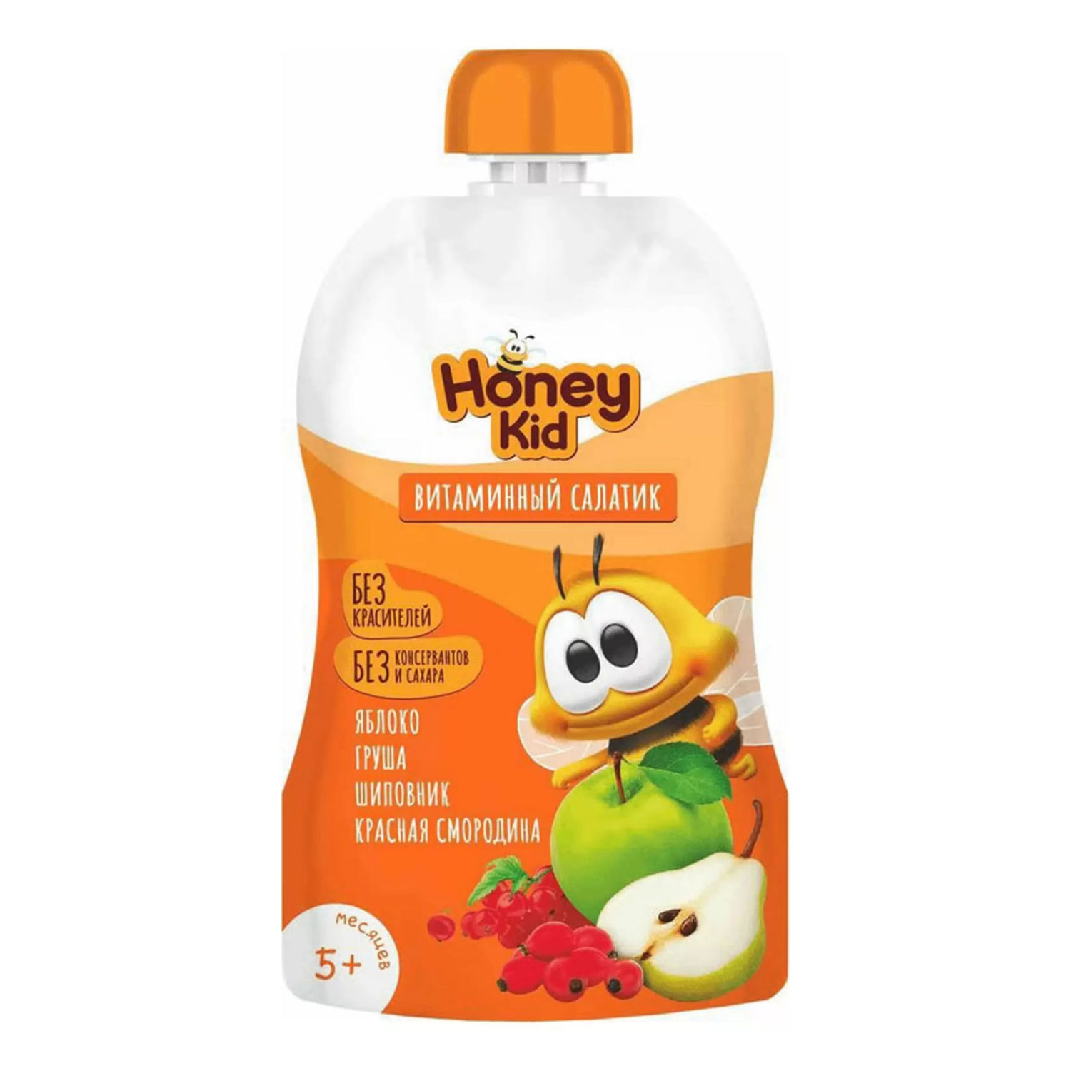 Пюре Honey Kid Витаминный салатик с 5 мес 90 г - фото 1