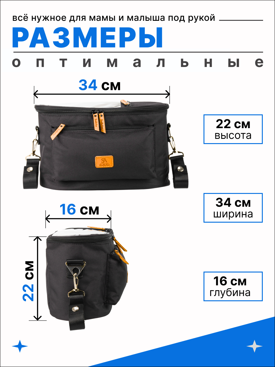 Сумка для бутылочки StrollerAcss черный - фото 2