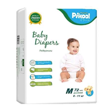 Подгузники Pikool Premium M 72 шт.