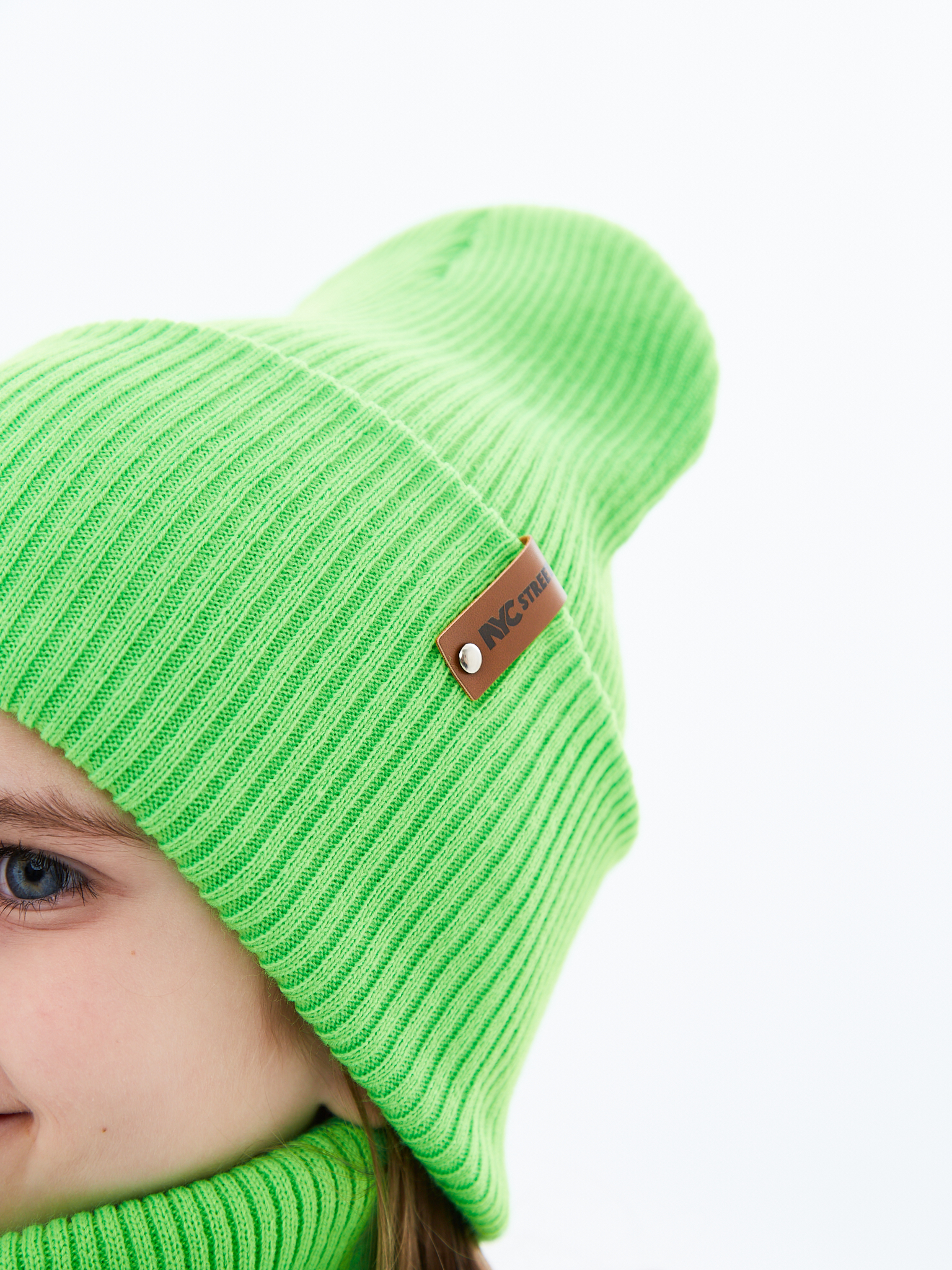 Шапка и снуд KUBRIO KU-H-52-lopata-LgreenG - фото 14