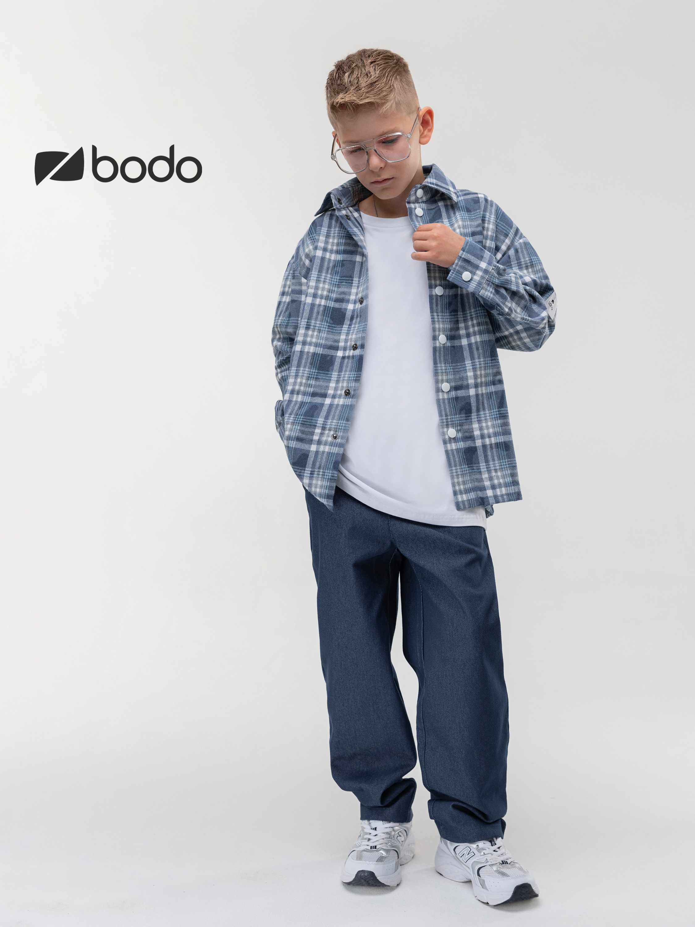 Рубашка Bodo 38-30МU_серо-синий - фото 6