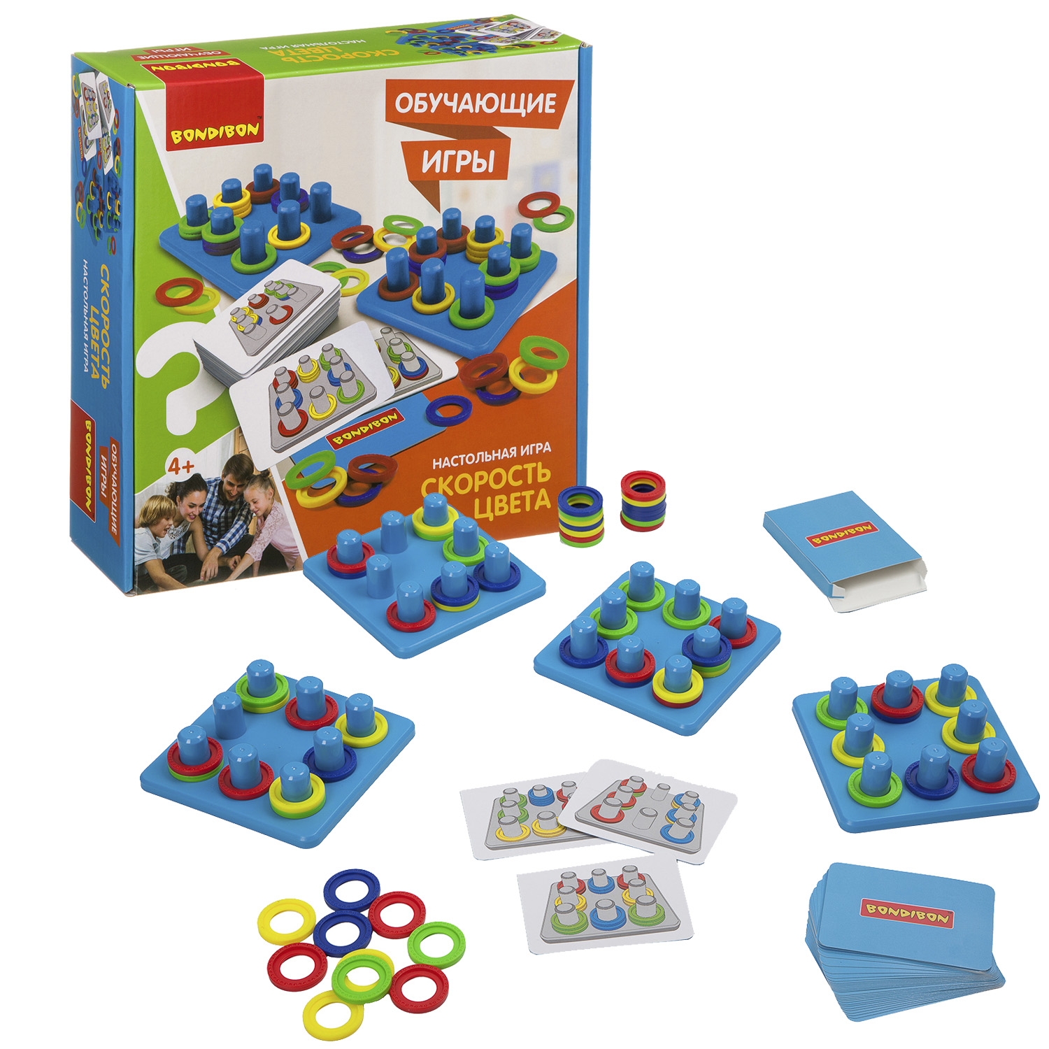 Настольная игра Bondibon на внимание Скорость Цвета - фото 1