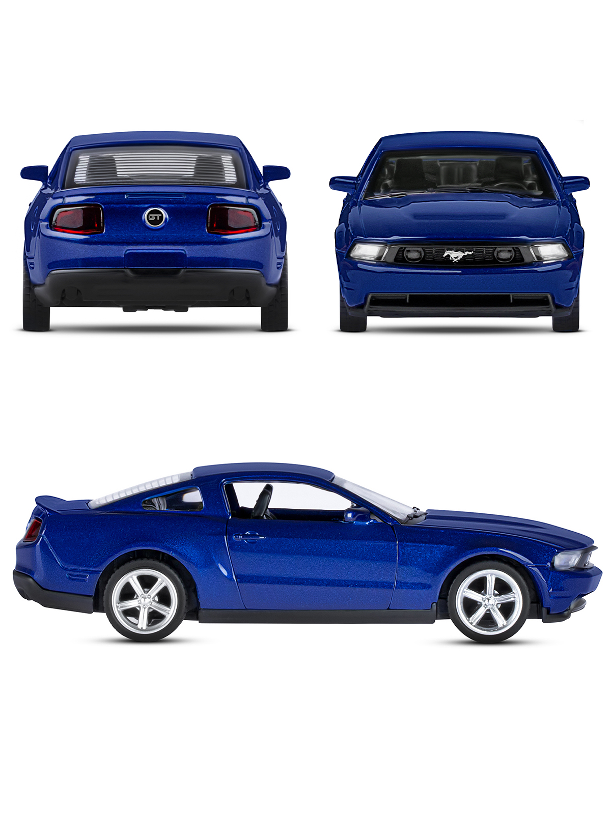 Автомобиль АВТОпанорама Ford Mustang GT 1:43 JB1200129 - фото 5
