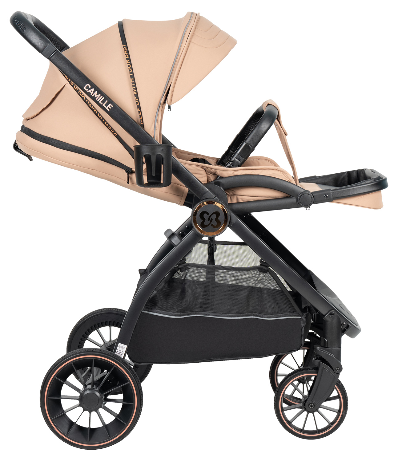 Коляска 3в1 Farfello Camille бежевый - фото 19