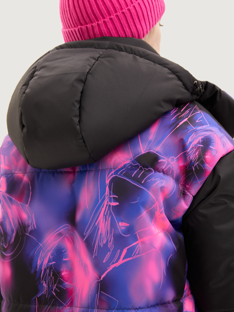 Пальто NIKASTYLE 6з9425 черный/фуксия - фото 6