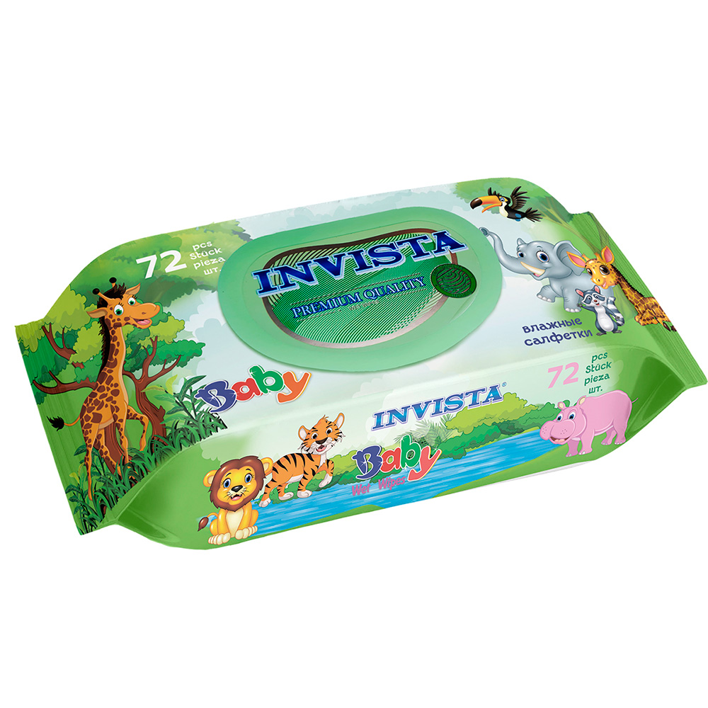 Влажные салфетки Invista 72 шт. - фото 1