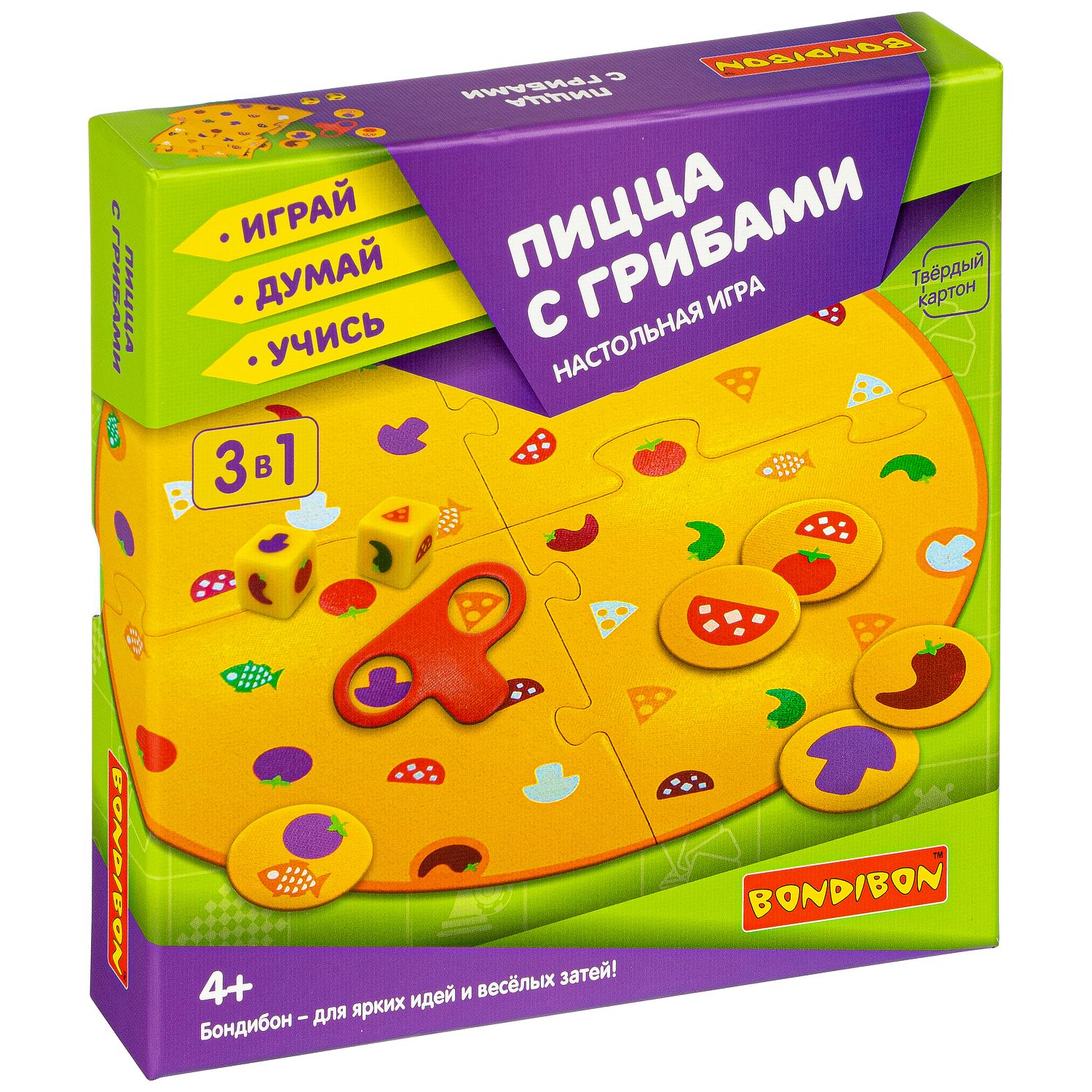 Настольная игра Bondibon для компании Пицца с грибами - фото 1