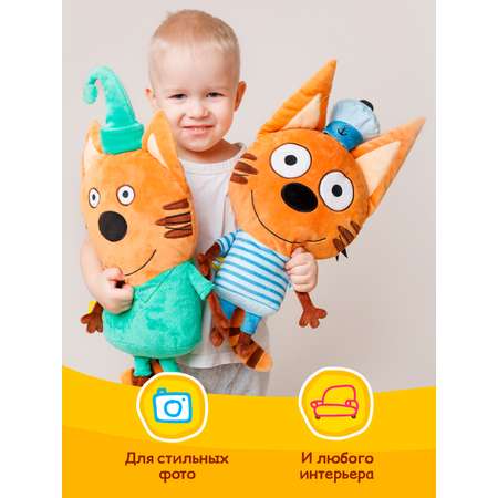 Игрушка мягкая Мякиши Детская большая плюшевая подушка игрушка ТРИ КОТА КОРЖИК кот обнимашка подарок