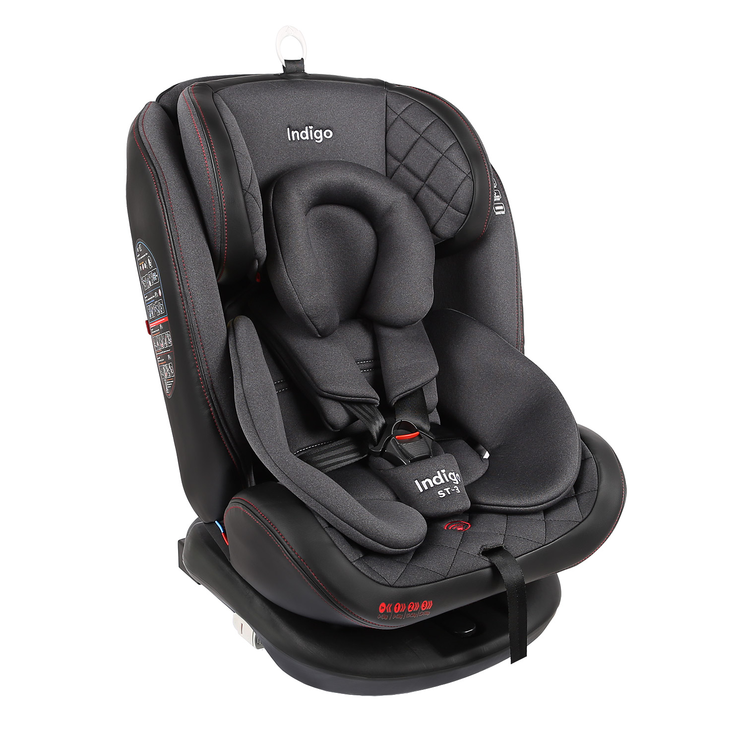 Автокресло Indigo Aero Isofix 0+/1/2/3 (0-36 кг) красный - фото 10