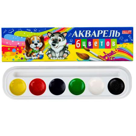 Краски акварель Profit 6 цв.