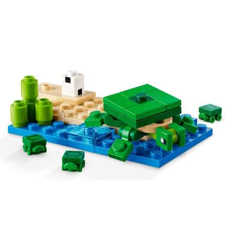 Конструктор LEGO Minecraft Черепаший пляжный домик блочный