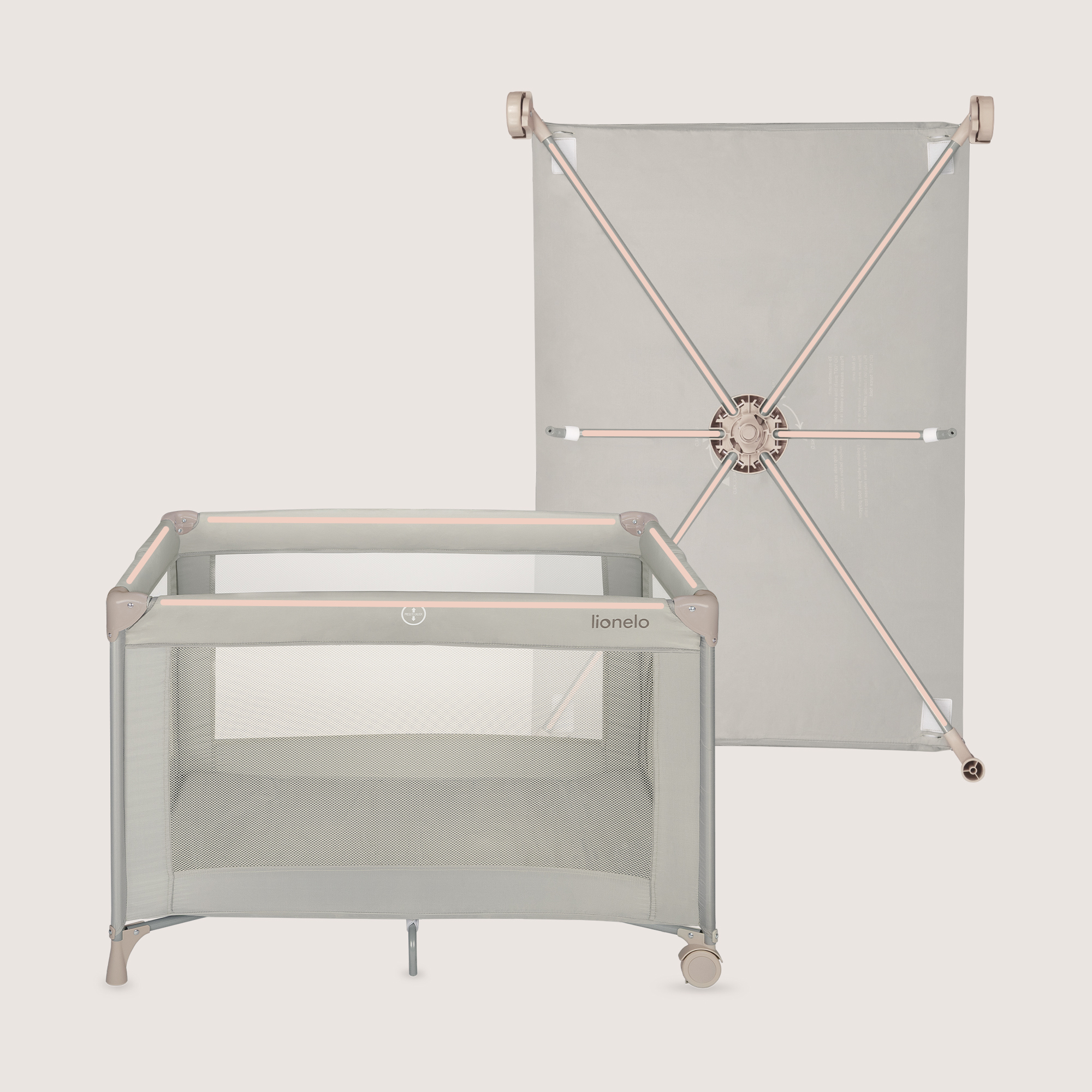 Манеж кровать Lionelo бежевый LO-AMELIE BEIGE SAND - фото 2