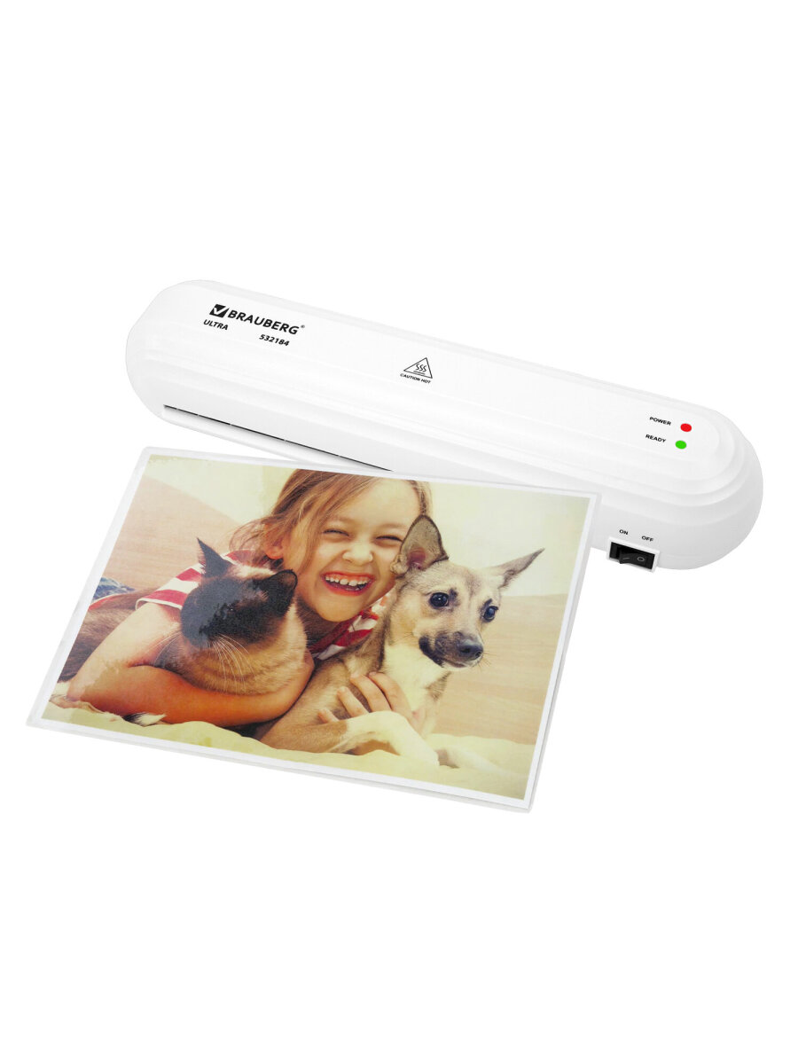 Ламинатор бумаги Brauberg для офиса и дома A4 60-150 мкм 30 см/мин - фото 14